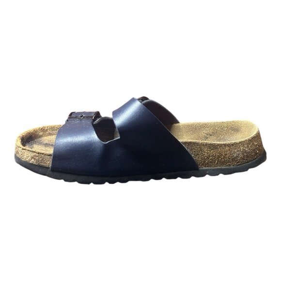 Birkenstock Betula Navy Blue Soft Florida Leather Sandals Womens Size US 7 EU 38 - Picture 6 of 11